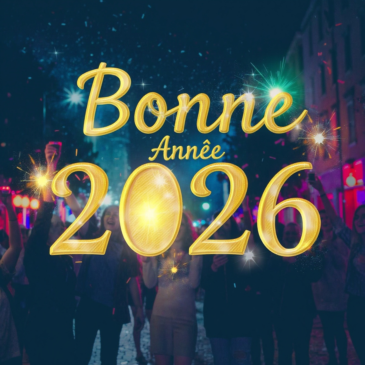 🎉 Lot de 10 Épinglettes / Pins « Bonne Année 2026 » – Ø 32 mm