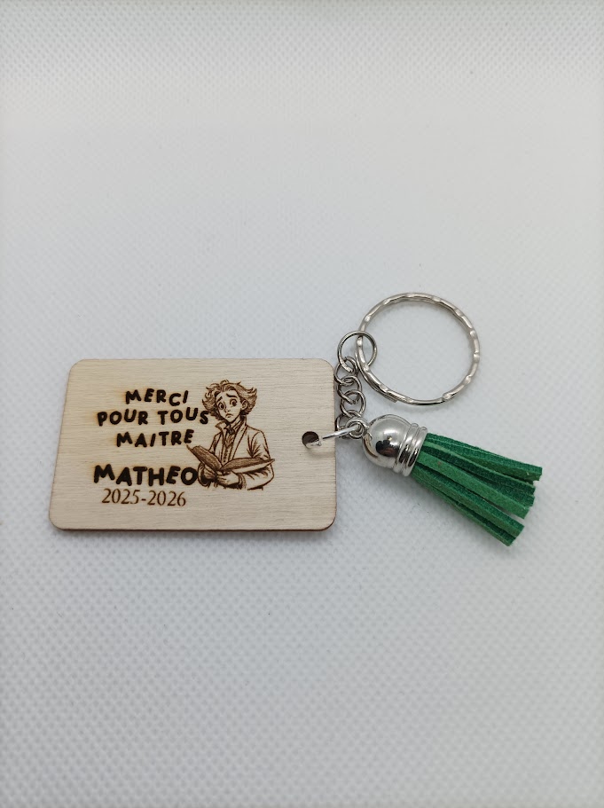 🔑 Porte-clés personnalisable « Merci pour tout, maître »
