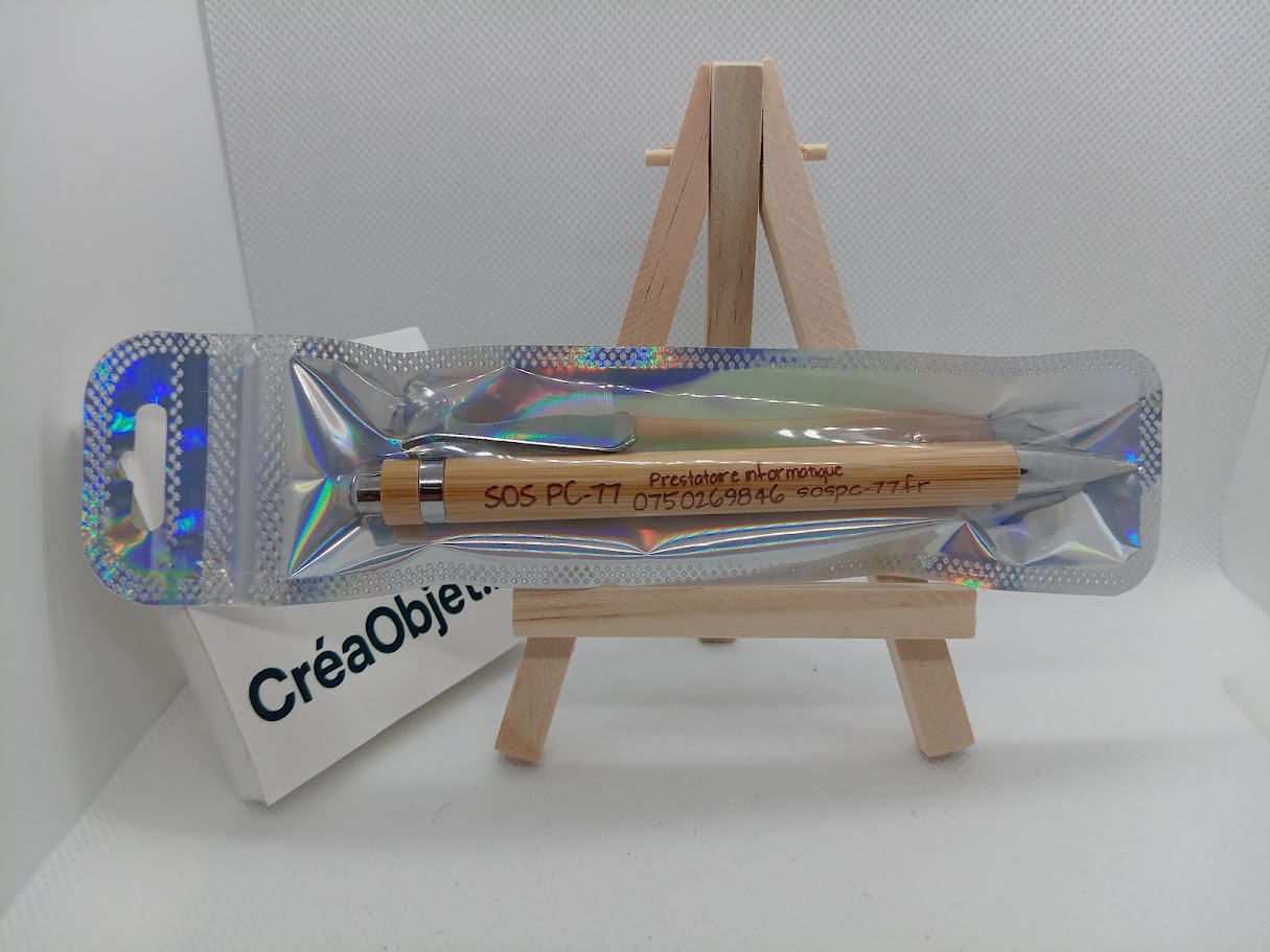 ✏️ Lot de 5 Stylos en Bambou avec Pochette – Écologique et Personnalisable