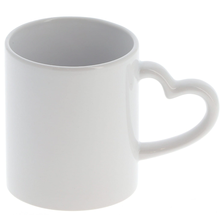 ☕ Mug Cœur Personnalisé avec Photo – Céramique Blanche Premium