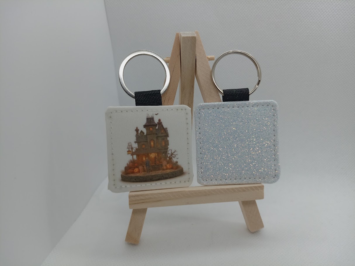 🗝️ Porte-clés carré en tissu personnalisable