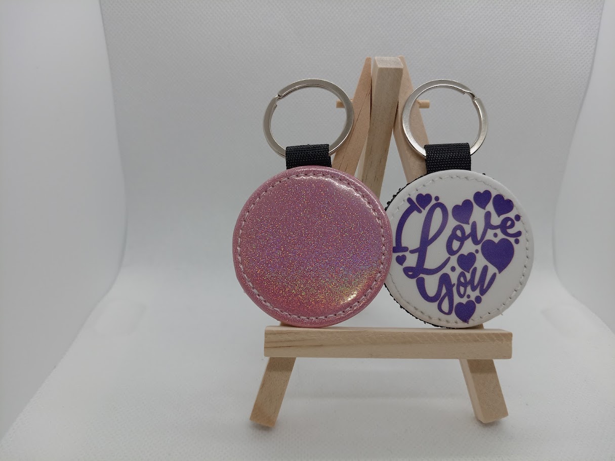 💖 Porte-clés Saint-Valentin rond – 5,3 cm