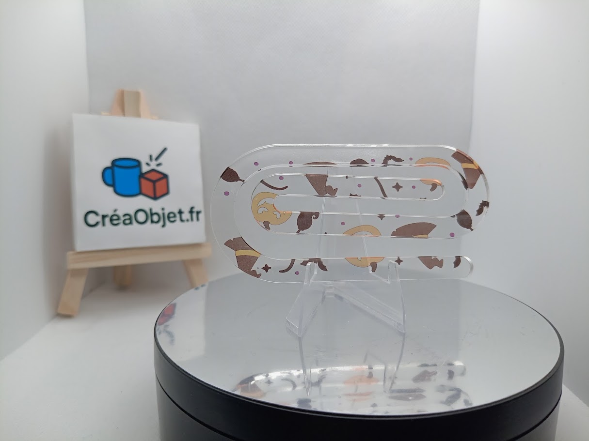 📎 Pinces à papier en acrylique – 10 × 5 cm avec serpentin