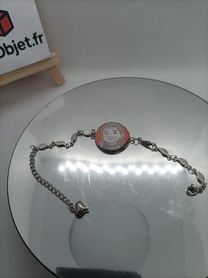 💫 Bracelet Cabochon & Collier en Feuilles – Bijoux Fantaisie Personnalisables