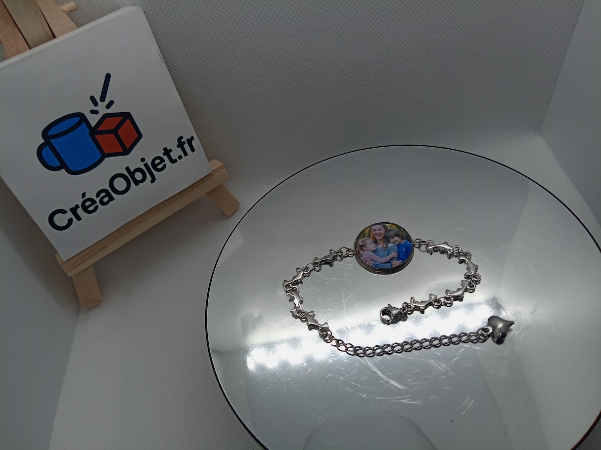 💫 Bracelet Cabochon & Collier aux Dauphins – Bijoux Fantaisie Personnalisables