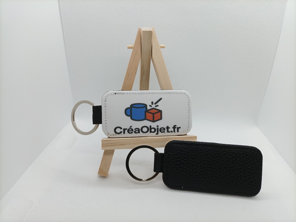 🔑 Lot de 2 Porte-clés en Cuir PU Personnalisables